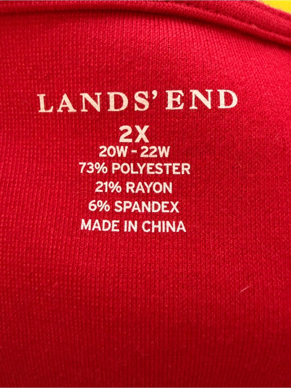 Lands’ End Red Sleeveless Shift Dress - Picture 3 of 3